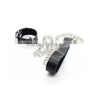 LEATHER CLIT COCK RINGS WITH LONG CHAIN SEX TOYS MALE CLIT COCK RINGS SEX TOYS WHOLESALES CLIT COCK RINGS FOR MEN thumbnail-2
