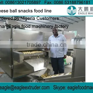 Cheese Ball Corn Snacks Food Machines/twin Screw Extruder Production Line Ordered by Nigeria Customer thumbnail-1