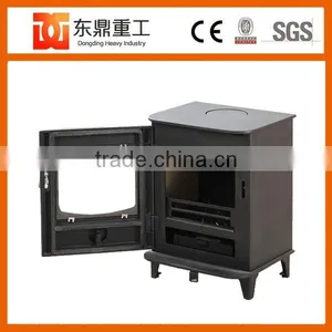 Artificial Freestanding Wooden Fireplace/wood Fireplace With Swivel Casters GR908 thumbnail-3