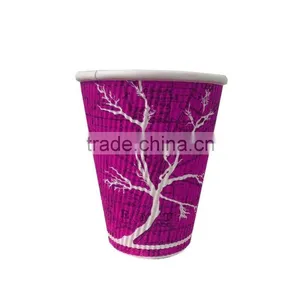 Custom Logo Hot Drinking Disposable Ripple Insulated Cups thumbnail-2