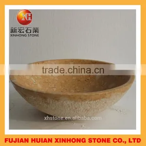 Indoor and Outdoor Used Deep Marble Stone Basin in Beige Stone thumbnail-2