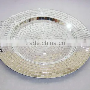 Mosaic Charger Plate, Glass Mosaic Charger Plate, Charger Plate thumbnail-1