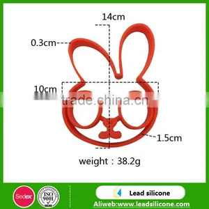 Kitchen Tool Lovely Rabbit Shape Silicone Fried Egg Ring , Silicone Fried Egg Mold thumbnail-3