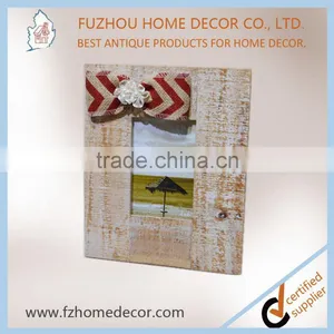 Antique Wooden Colourful Painting Photo Frame With Love Fabric Decor for Home or Gift thumbnail-3