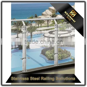 Outdoor Design Balcony Terrace Stainless Steel Balustrade With Glass thumbnail-1
