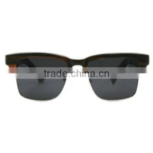 100% Natural Rose Wood Half Rim Sunglasses Wood Frame Glasses thumbnail-1