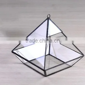2016 Most Fashionable Clear Glass Prism Air Plant Terrarium / Tabletop Succulent Plants Holder Home Decor Flower Pots thumbnail-3
