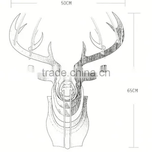 DIY Deer Head Christmas Animal Trophies Wall Hanging Decorations thumbnail-4