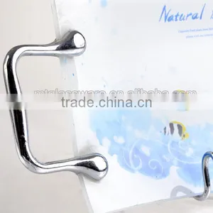 Glass Rectangle Glass Serving Tray With Rack Handle thumbnail-2