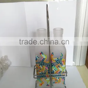 Beautiful Customized Glass Bottle /two Bottles Set With Frame thumbnail-2