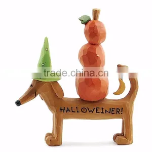 Custom Halloween Pumpkin Funny Dog Statue thumbnail-4