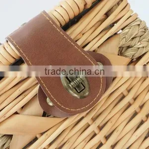 Romantic Wicker Basket Cane Western Picnic Basket for Camping thumbnail-6