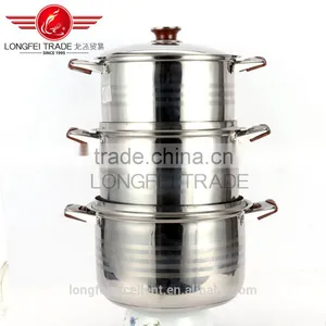 2016 Large Stainless Steel Bright Color Cookware Set Stainless Steel Soup Pot thumbnail-1