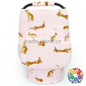 3-in-1 Elastic Baby Shipping Cart Cover Flower Print High Chair Cover Stretchy Nursing Cover thumbnail-3