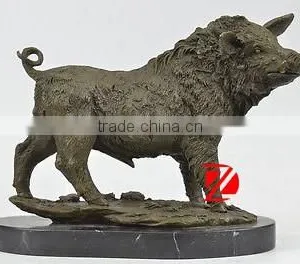 Small Bronze Wild Pig Sculputure for Sale thumbnail-1