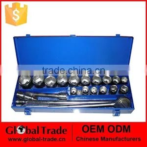 21pcs 3/4" 7/8-2" Ratchet Box Socket Set. T0020 thumbnail-1