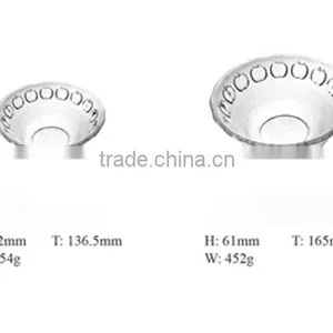 Flowered Rimmed Glass Bowl thumbnail-1