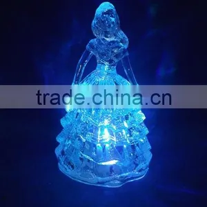 Clear Acrylic Manufacturer LED Flashing Bride in Wedding Dresses Decorations Gift thumbnail-2