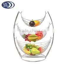 Wedding Fruit Decoration Metal Wire 3 Tier Display Basket thumbnail-2