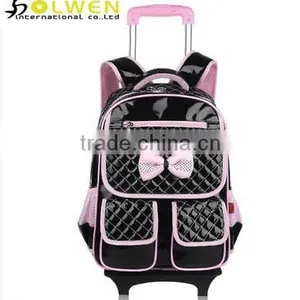 2015 Top Quality Detachable PU Leather School Trolley Backpack for Girls thumbnail-1