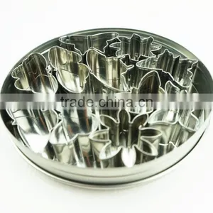 47094 11pcs Flowers and Butterfly Stainless Steel Cookie Cutter Set thumbnail-5
