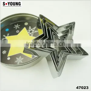 47023 6pcs Five Star Shape Stainless Steel Cookie Cutter Set thumbnail-1