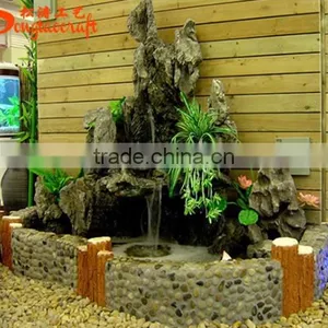 Latest Design Outdoor Fiberglass Rock Waterfall Pool Artificial Rock Waterfall Landscaping thumbnail-1
