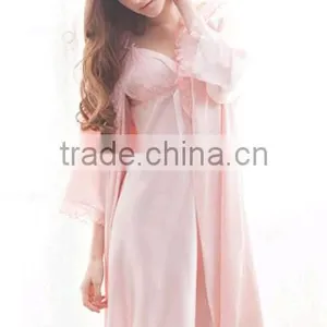 Sleepwear Wholesale Fasion Sexy Image Satin 100% Silk Nightgowns thumbnail-2