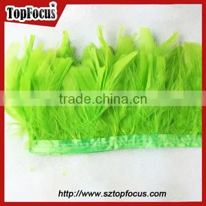 Green Trimming Fringe for DIY Cloth Synthetic Wholesale Turkey Feathers thumbnail-1