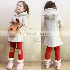 2015children Clothing Autumn Winter Bear Sweater Fleece Baby Set Hoodie Swearer Sets thumbnail-3