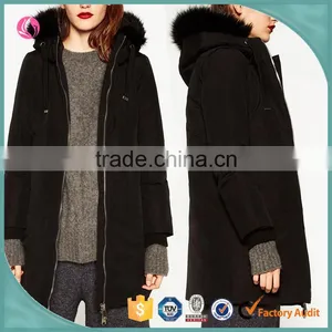 High Quality Fashion Black Parka Italian Fur Coats for Lady thumbnail-1