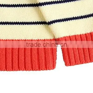 Contrast Color Trim Baby Cotton Sweater Cardigan thumbnail-4