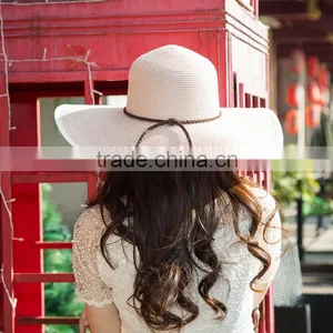 Zm40598b New Women Beach Hat Lady Cap Wide Brim Summer Sun Straw Hat thumbnail-5