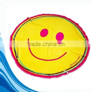 China Supplier100% Cotton Printed Circle Beach Towel With Elastic thumbnail-1