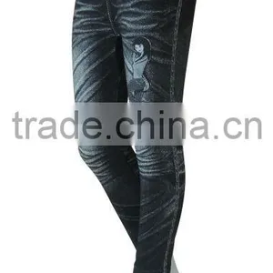 Jeans Printing Leggings Seamless Woman Underwear Ladies Seamless Leggings thumbnail-2