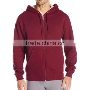 Men's Clothing Wholesale Custom Design Men Blank Fleece Zip Up Gym Hoodie thumbnail-3