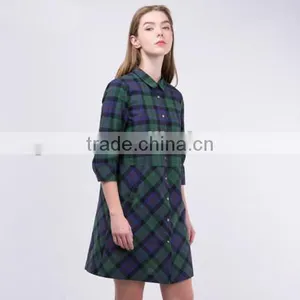 Z&M New Women Latest Fashion Dress Shirt Dress Cotton Dress thumbnail-1