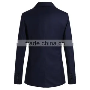 1pc Hot Sale With Zipper Pattern Turn Down Callor Long Sleeve Cotton and Polyester Bussiness Blazer thumbnail-2