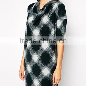 2014 Wholesale Oversized Dress in Geometric Wool thumbnail-4