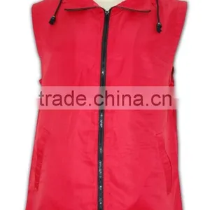 China Manufactory High Quality Custom Made Sublimation Plain Nylon Hooded Vest thumbnail-2