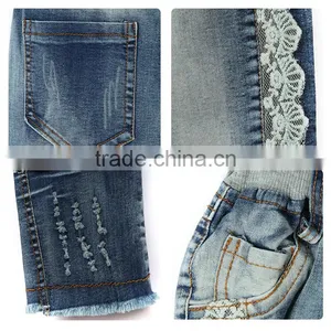 OEM Service New Style Antique Shredded Brand Logo Custom Denim Jeans thumbnail-6