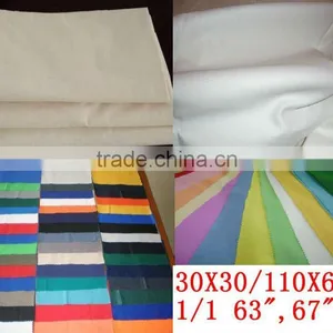 T/C POLYESTER/COTTON 65/35 30X30/110X60 1/1 63",67" GREIGE,B/WHITE,DYED thumbnail-1