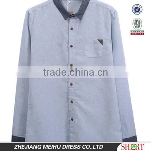 Pointed Collar Spandex Fabric Mens Shirt Dress Shirt thumbnail-1
