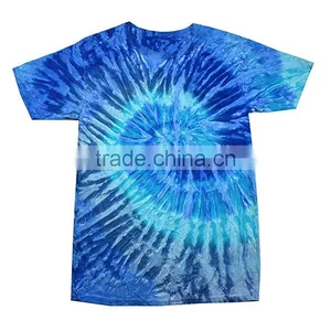 Guangzhou Shandao Factory Direct Sale Summer Casual O-Neck 190g 100% Cotton Custom Tie Dye Long Sleeve T Shirt thumbnail-2