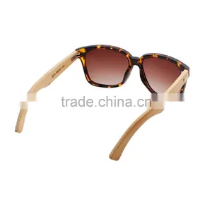China Wholesale Tawny Natural Leopard Print PC & Bamboo Promotion Sunglasses Factory thumbnail-2