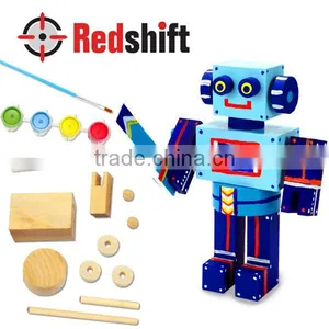 Design Your Own Color Your Wooden Robot thumbnail-1