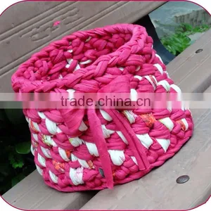 Polyester Fabric Spaghetti T-shirt Yarn Hand Kntting Suitacase Carpet DIY Craft Kits thumbnail-2