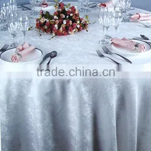 Factory Wholesale Hotel Restaurant Banquet Party Table Linens White Tablecloth Wedding Round Table Cloths for Sale thumbnail-1