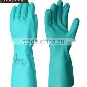 Hot!!! 9 Inch in Bulk Disposable Green Nitrile Industrial Gloves With CE/ISO thumbnail-1