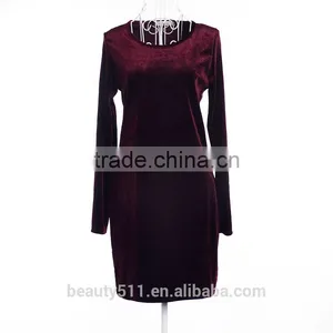 Women Party Dresses Synthetic Leather Suede Long Sleeve Sexy Club Winter Dress Bodycon Bandage Dress SD55 thumbnail-4
